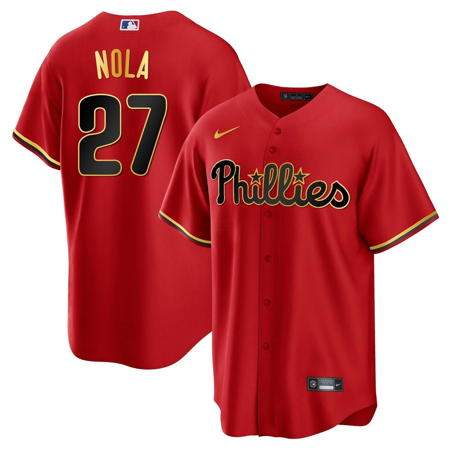 Camisa MLB Men’s Philadelphia Gold Trim Jersey