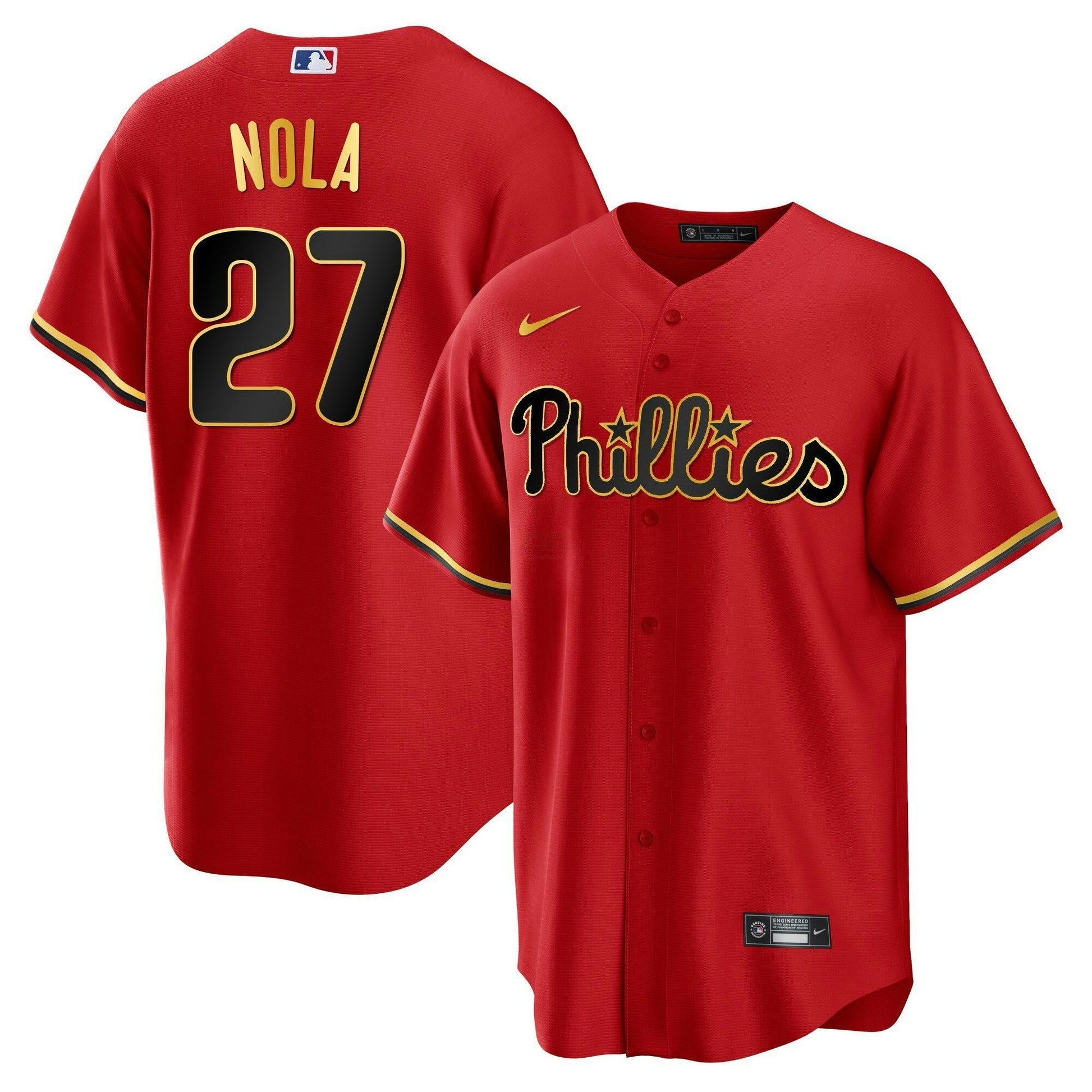 Camisa MLB Men’s Philadelphia Gold Trim Jersey