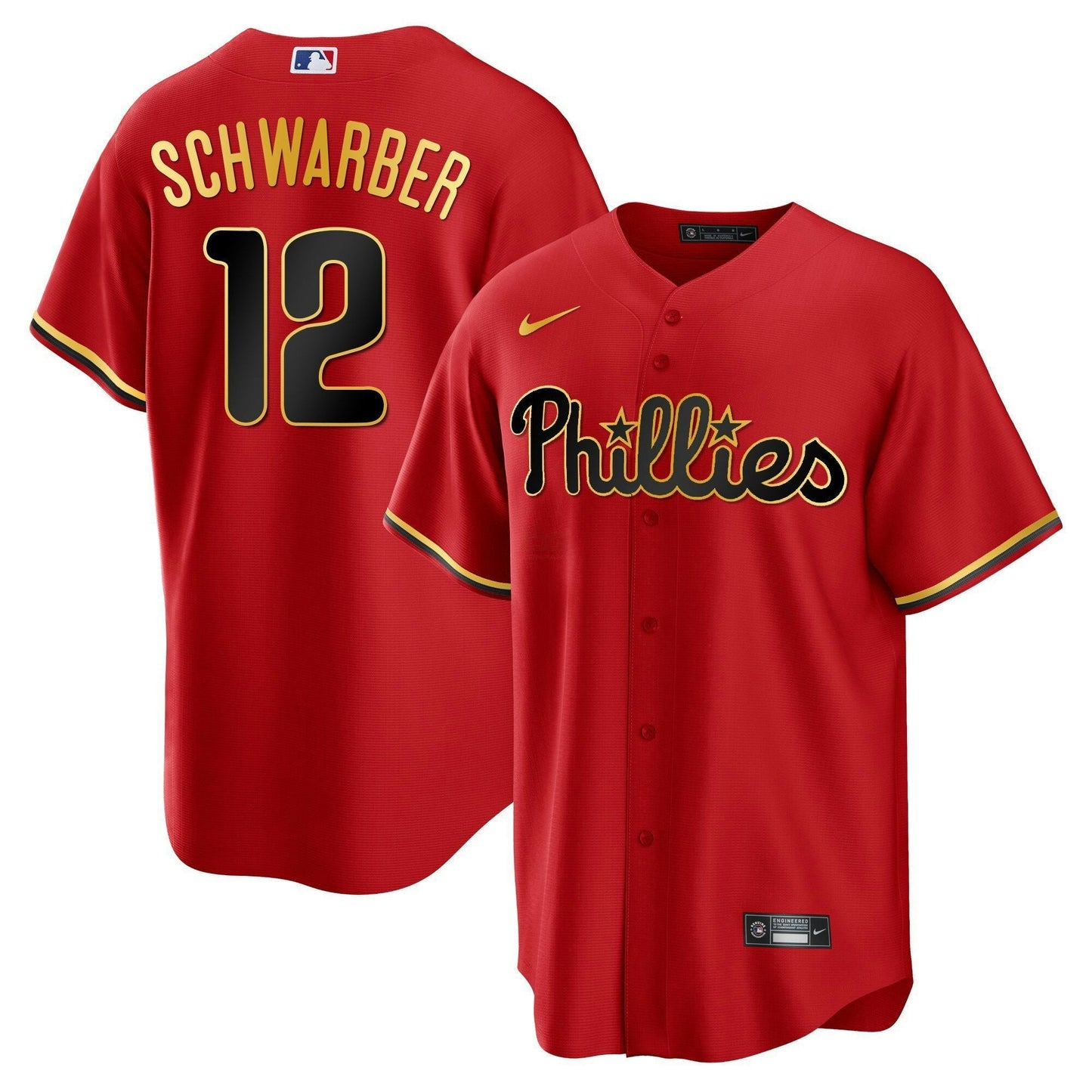 Camisa MLB Men’s Philadelphia Gold Trim Jersey