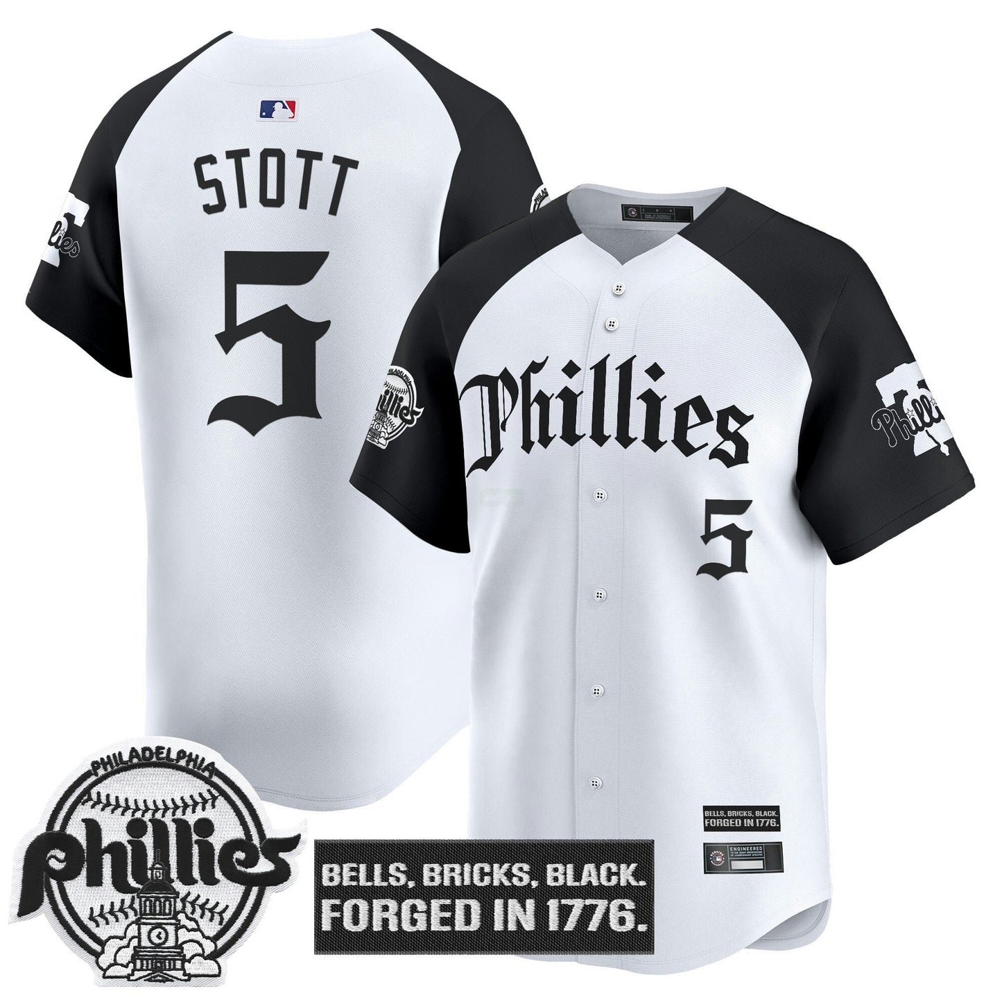 Camisa MLB Men’s Philadelphia ‘Gothic Liberty Edition’ Vapor Premier Limited Jersey