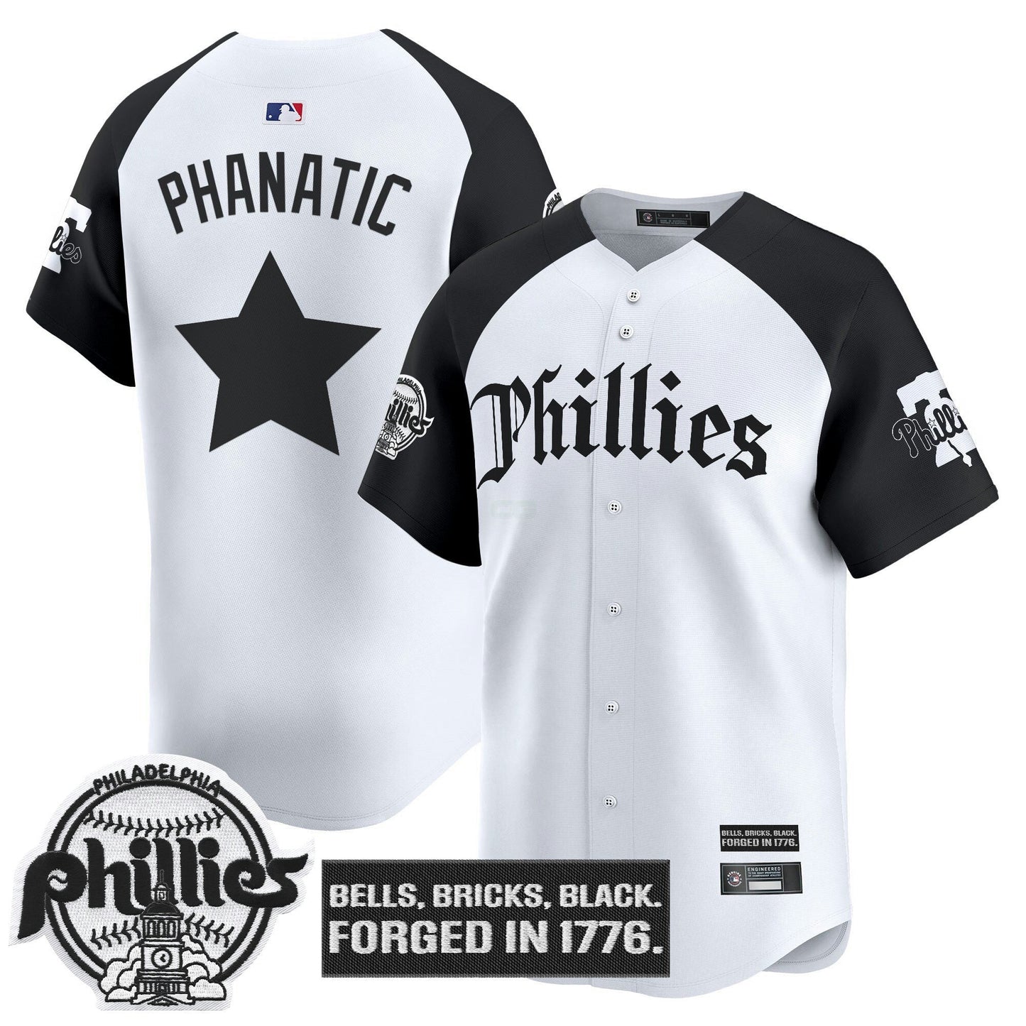 Camisa MLB Men’s Philadelphia ‘Gothic Liberty Edition’ Vapor Premier Limited Jersey