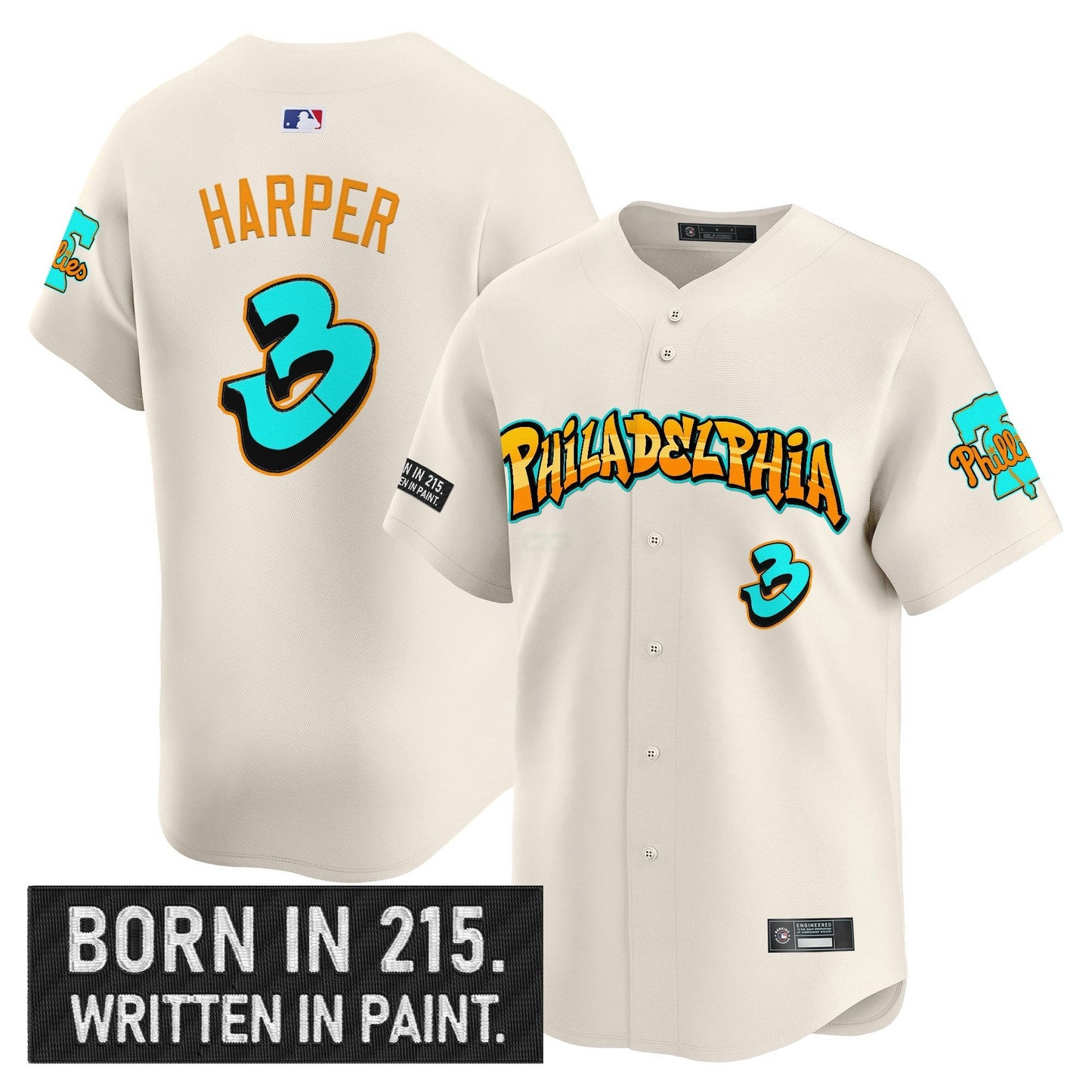 Camisa MLB Men’s Philadelphia ‘Graffiti Broad Street Edition ‘Vapor Premier Limited Jersey V2