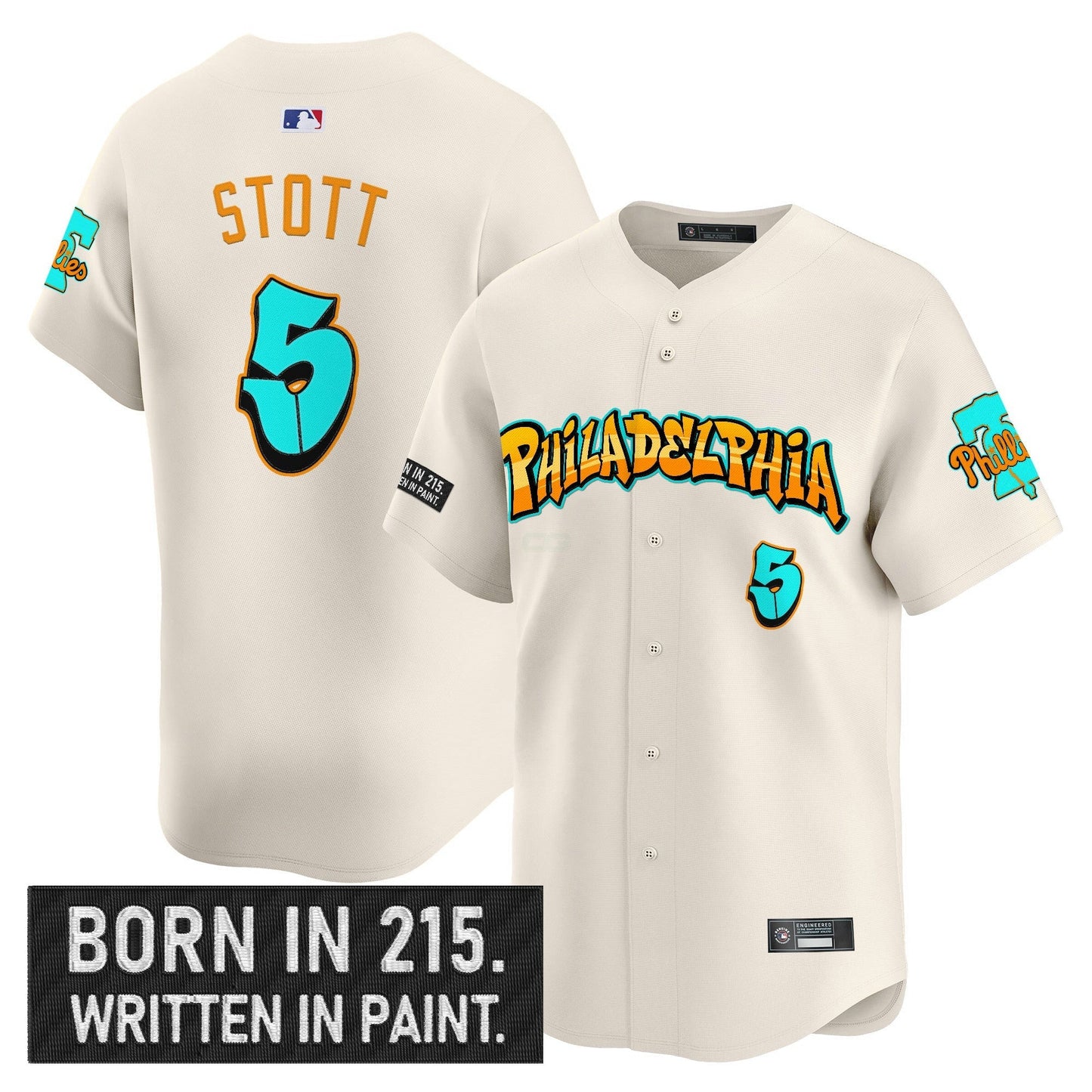 Camisa MLB Men’s Philadelphia ‘Graffiti Broad Street Edition ‘Vapor Premier Limited Jersey V2