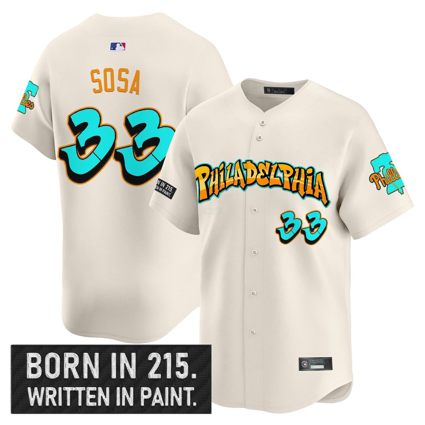 Camisa MLB Men’s Philadelphia ‘Graffiti Broad Street Edition ‘Vapor Premier Limited Jersey V2