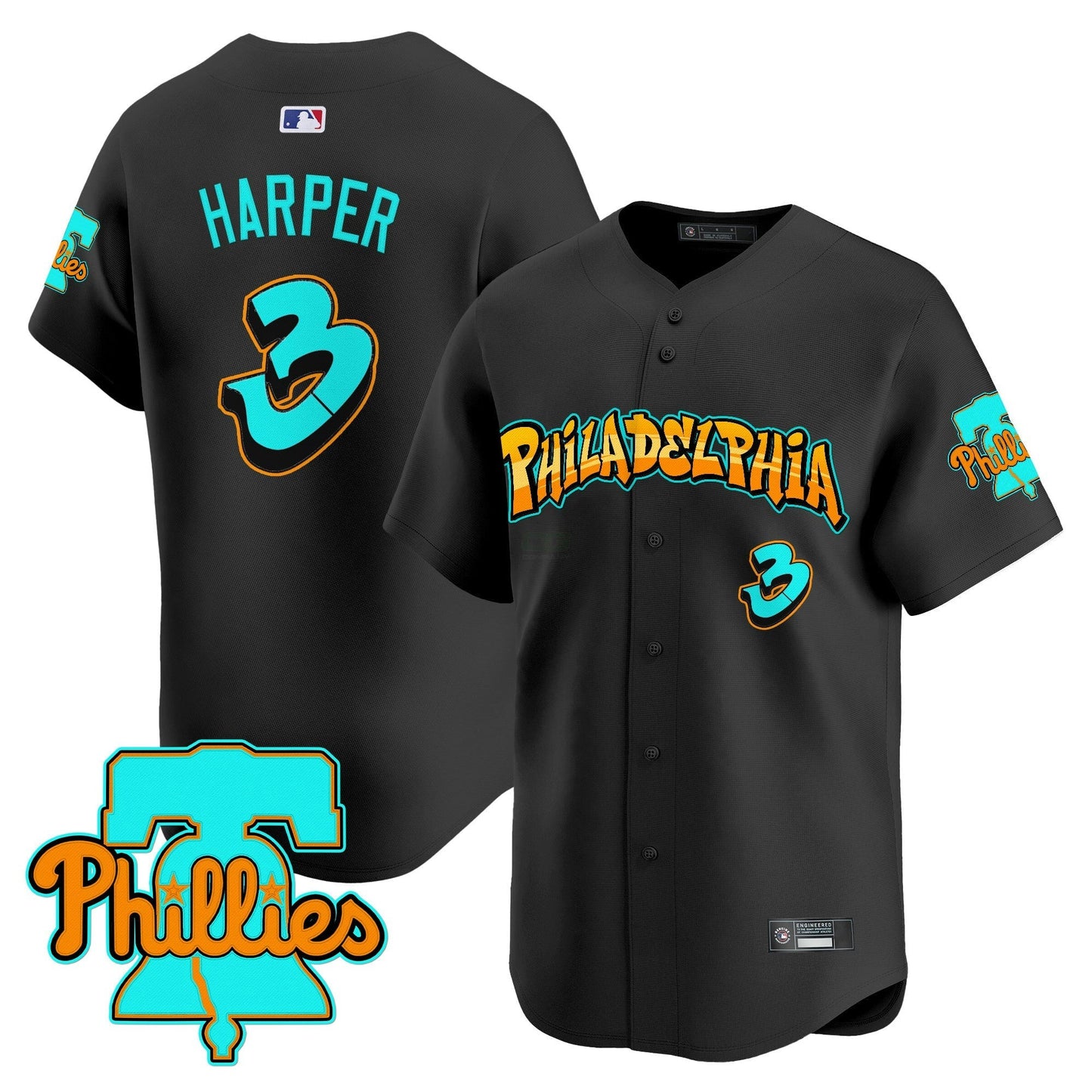 Camisa MLB Men’s Philadelphia ‘Graffiti Broad Street Edition’ Vapor Premier Limited Jersey