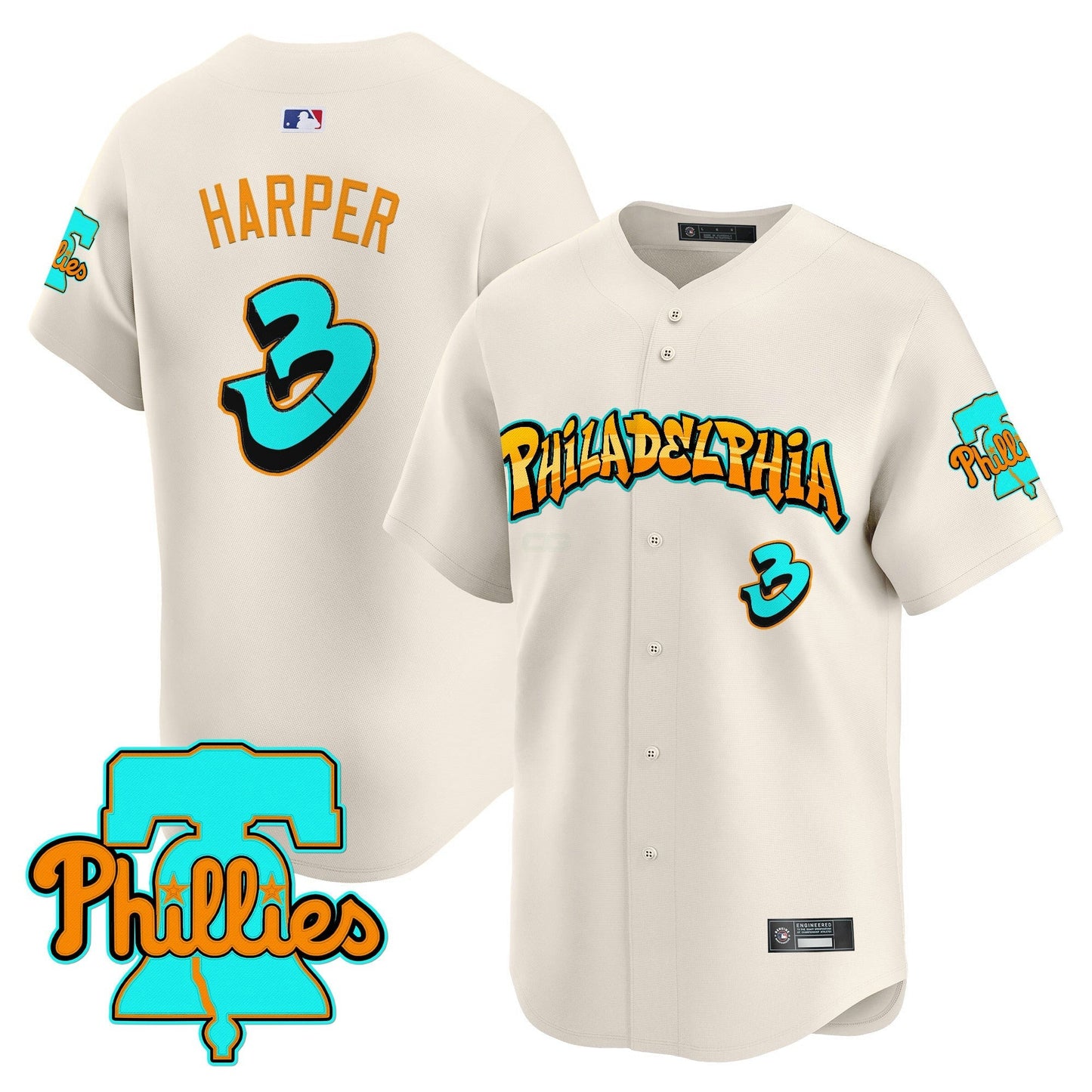 Camisa MLB Men’s Philadelphia ‘Graffiti Broad Street Edition’ Vapor Premier Limited Jersey