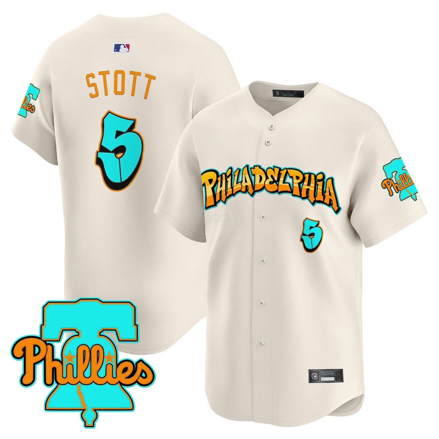 Camisa MLB Men’s Philadelphia ‘Graffiti Broad Street Edition’ Vapor Premier Limited Jersey