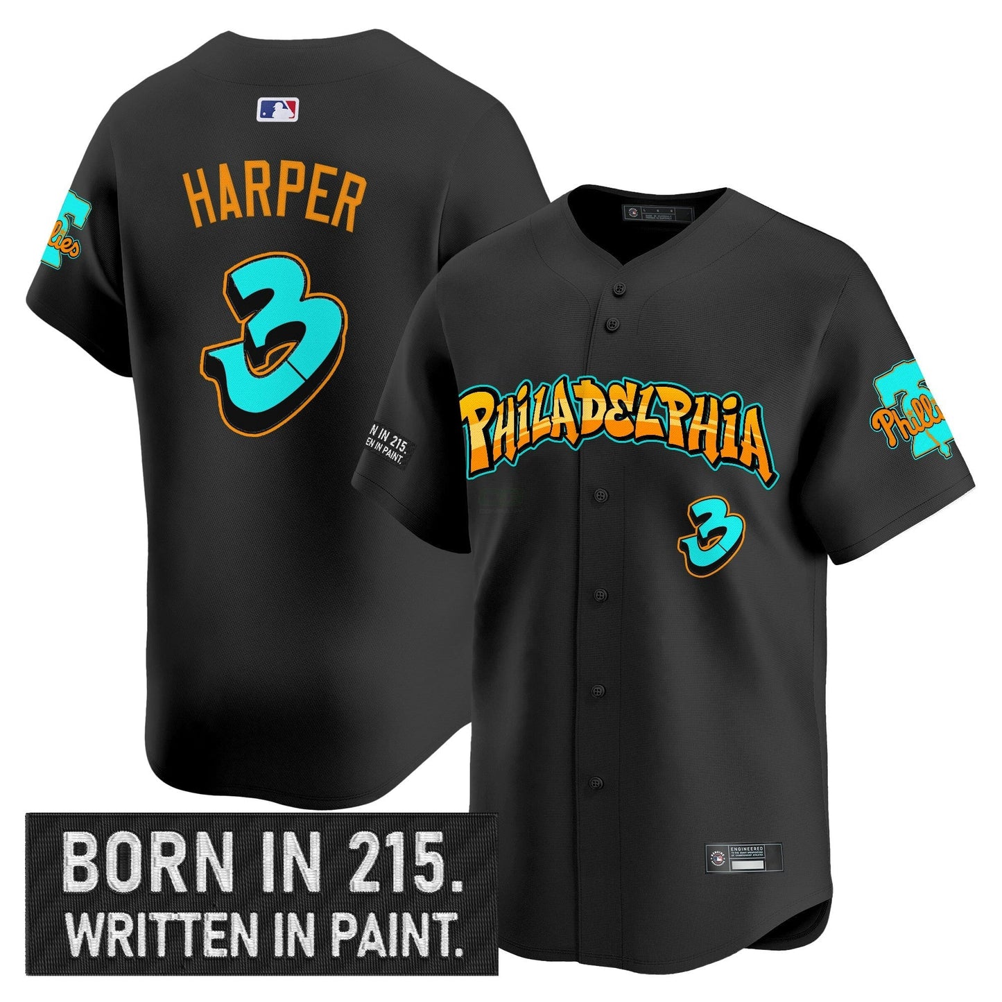 Camisa MLB Men’s Philadelphia ‘Graffiti Broad Street Edition ‘Vapor Premier Limited Jersey V2