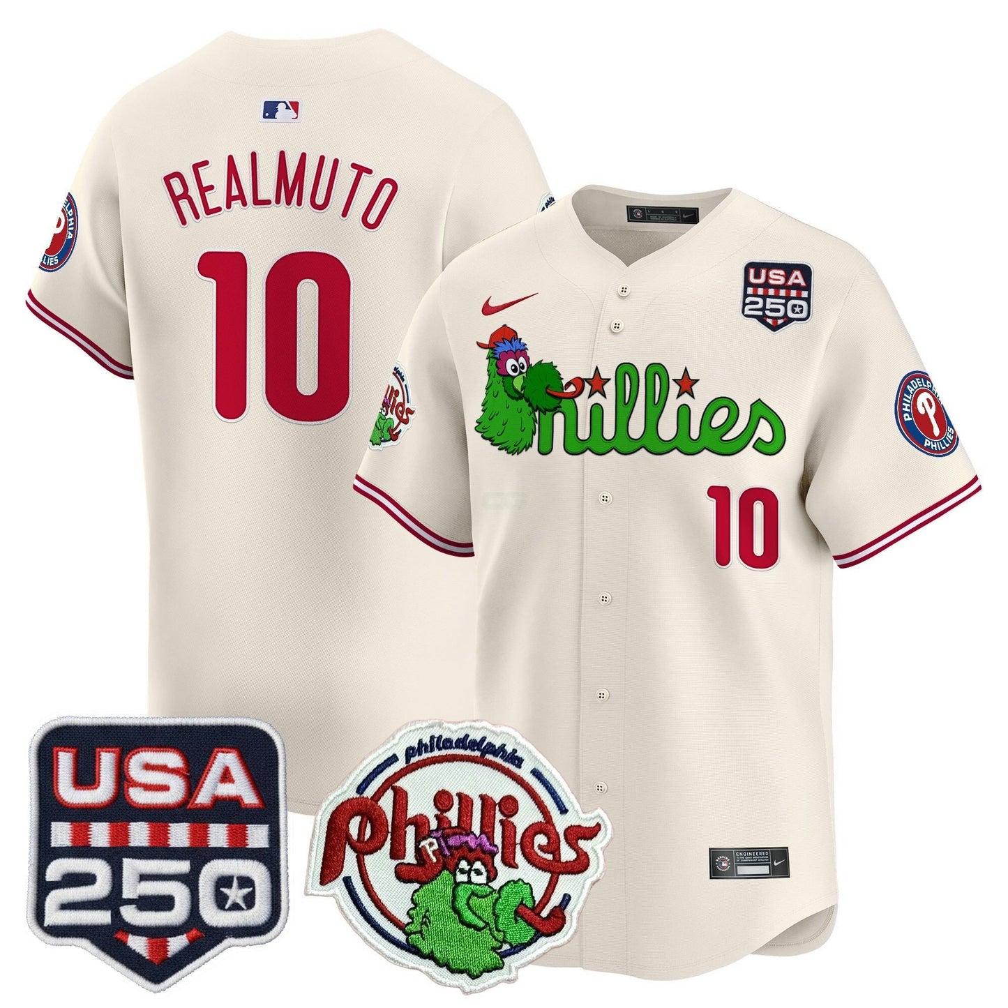 Camisa MLB Men’s Philadelphia Phanatic & 250America Patch Vapor Premier Limited Jersey