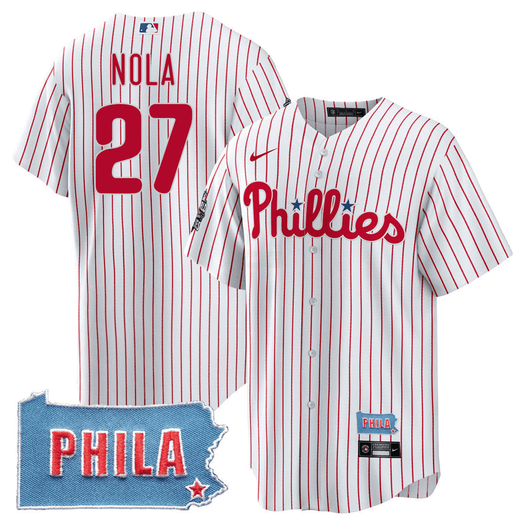 Camisa MLB Men’s Philadelphia PHILA PA State Patch Jersey