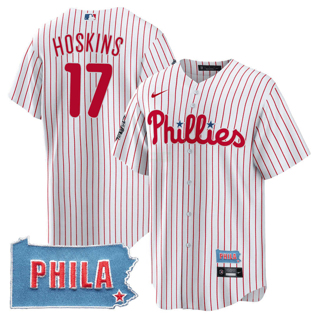 Camisa MLB Men’s Philadelphia PHILA PA State Patch Jersey