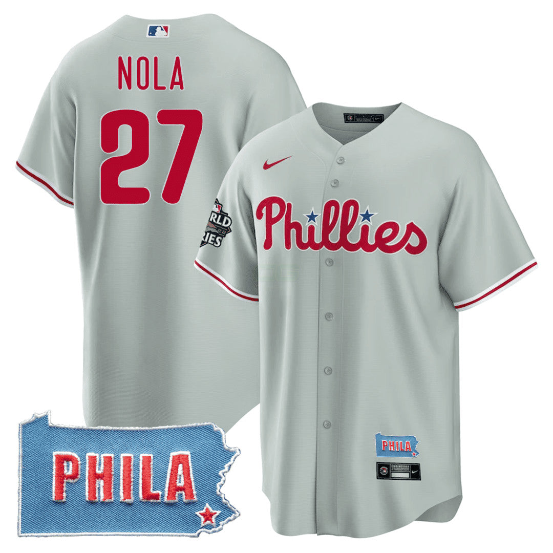 Camisa MLB Men’s Philadelphia PHILA PA State Patch Jersey