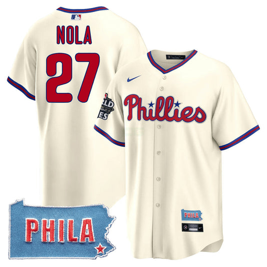 Camisa MLB Men’s Philadelphia PHILA PA State Patch Jersey