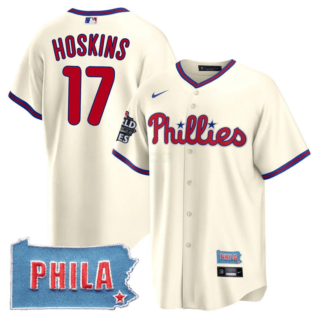 Camisa MLB Men’s Philadelphia PHILA PA State Patch Jersey
