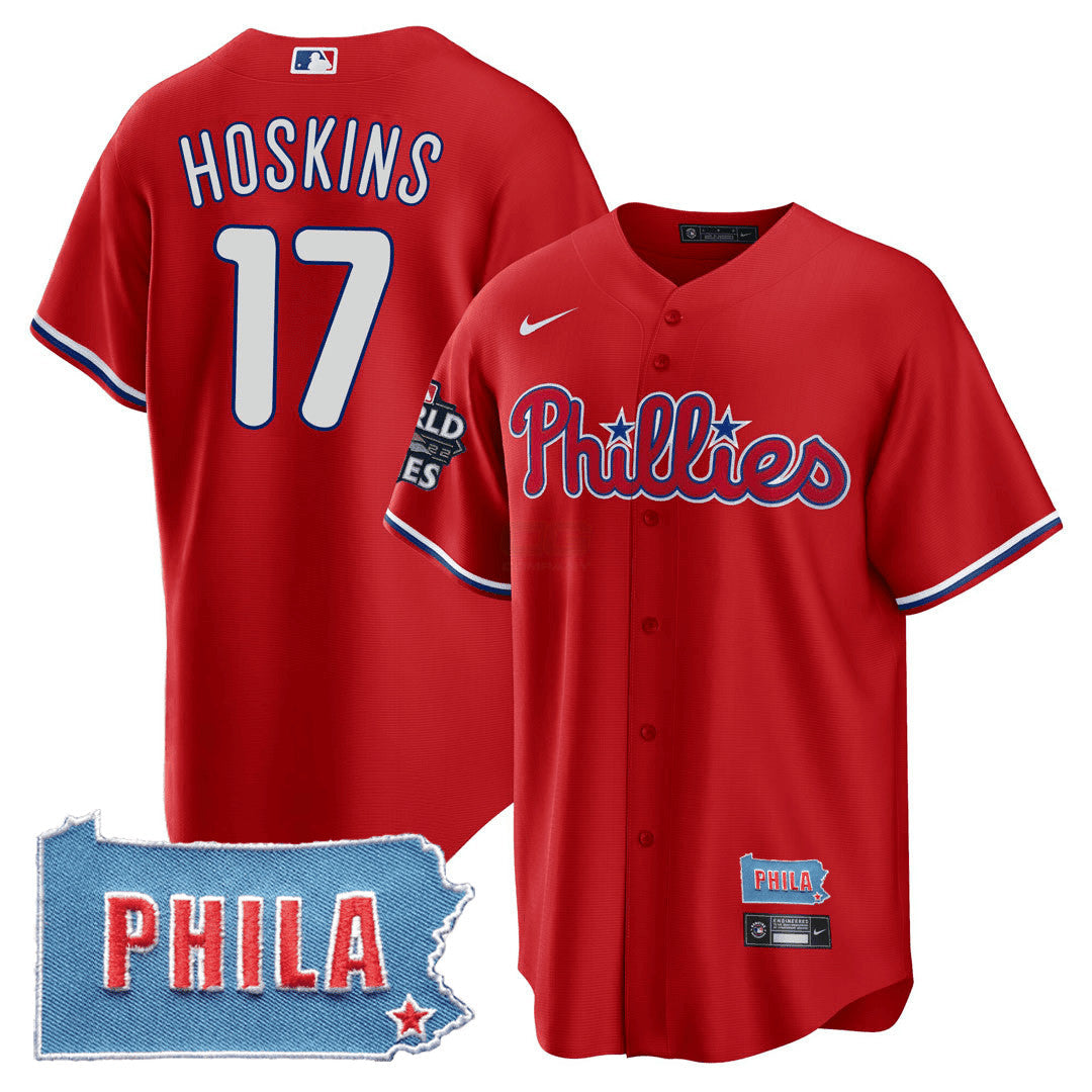 Camisa MLB Men’s Philadelphia PHILA PA State Patch Jersey