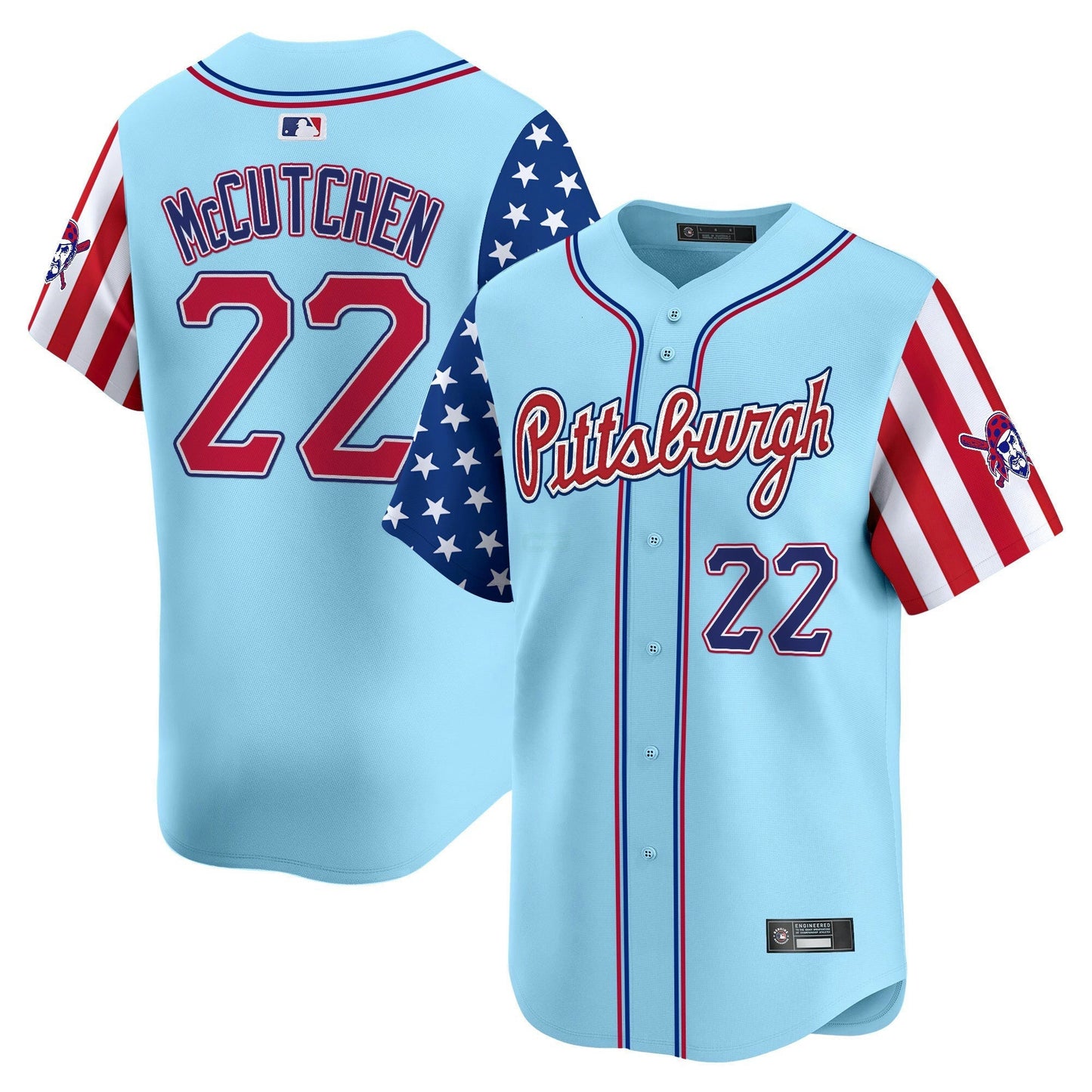 Camisa MLB Men’s Pittsburgh 2025 Independence Day Vapor Premier Limited Jersey
