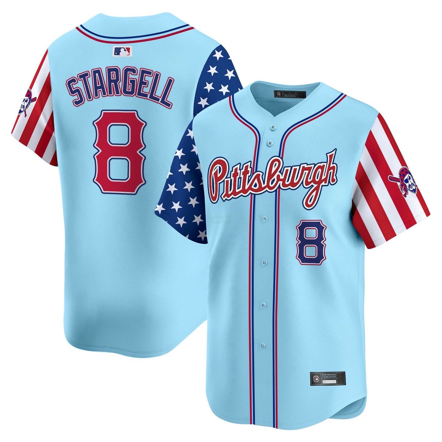 Camisa MLB Men’s Pittsburgh 2025 Independence Day Vapor Premier Limited Jersey