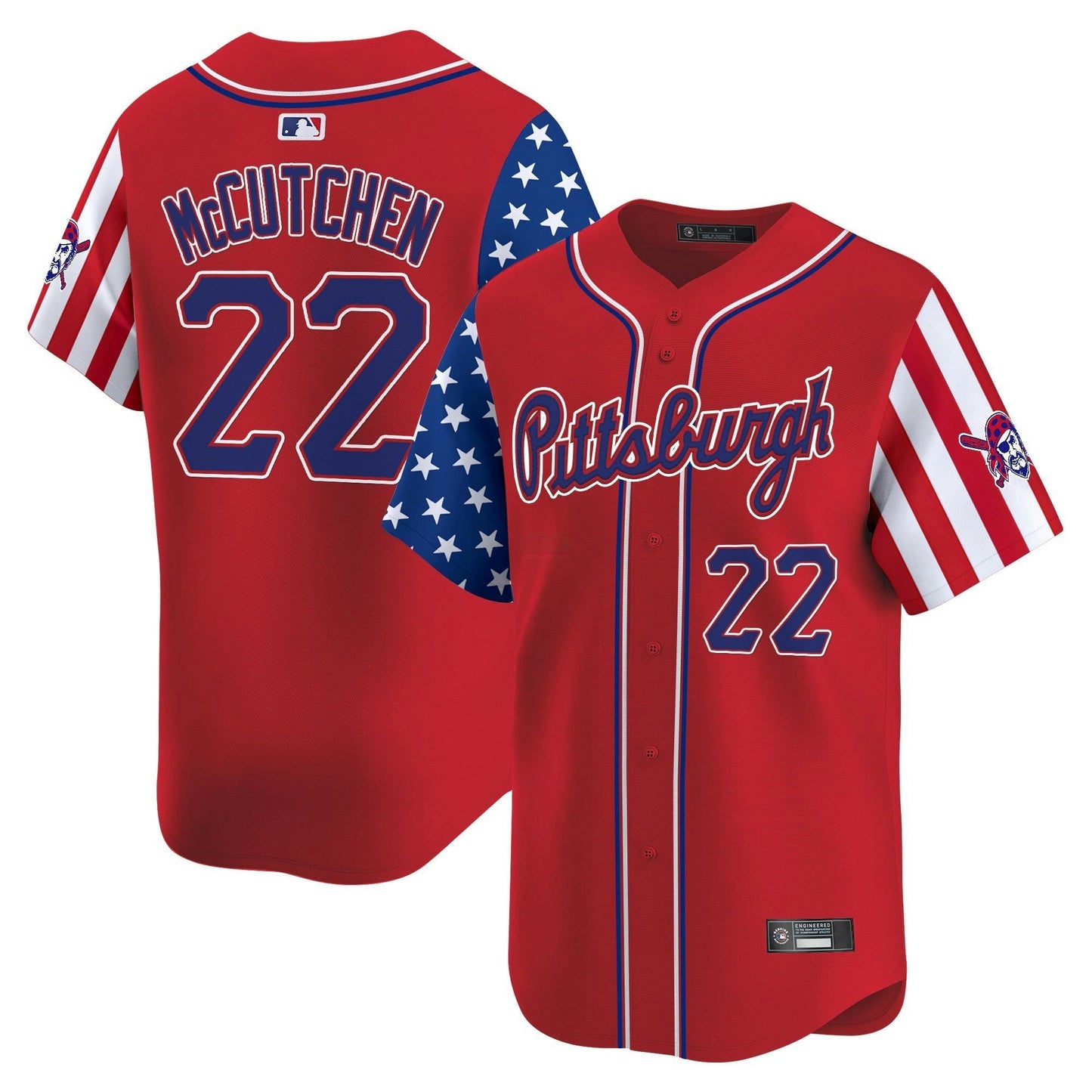 Camisa MLB Men’s Pittsburgh 2025 Independence Day Vapor Premier Limited Jersey
