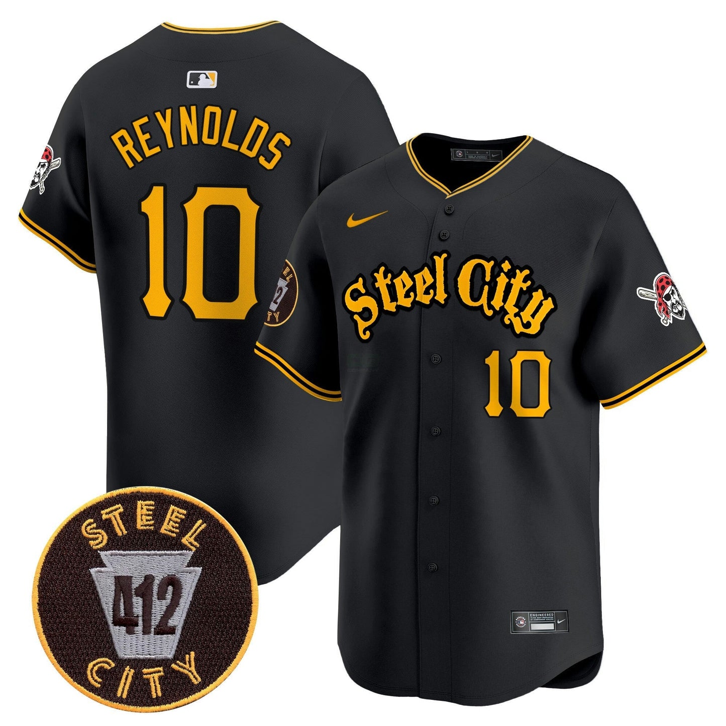 Camisa MLB Men’s Pittsburgh 412 Patch Vapor Premier Limited Jersey