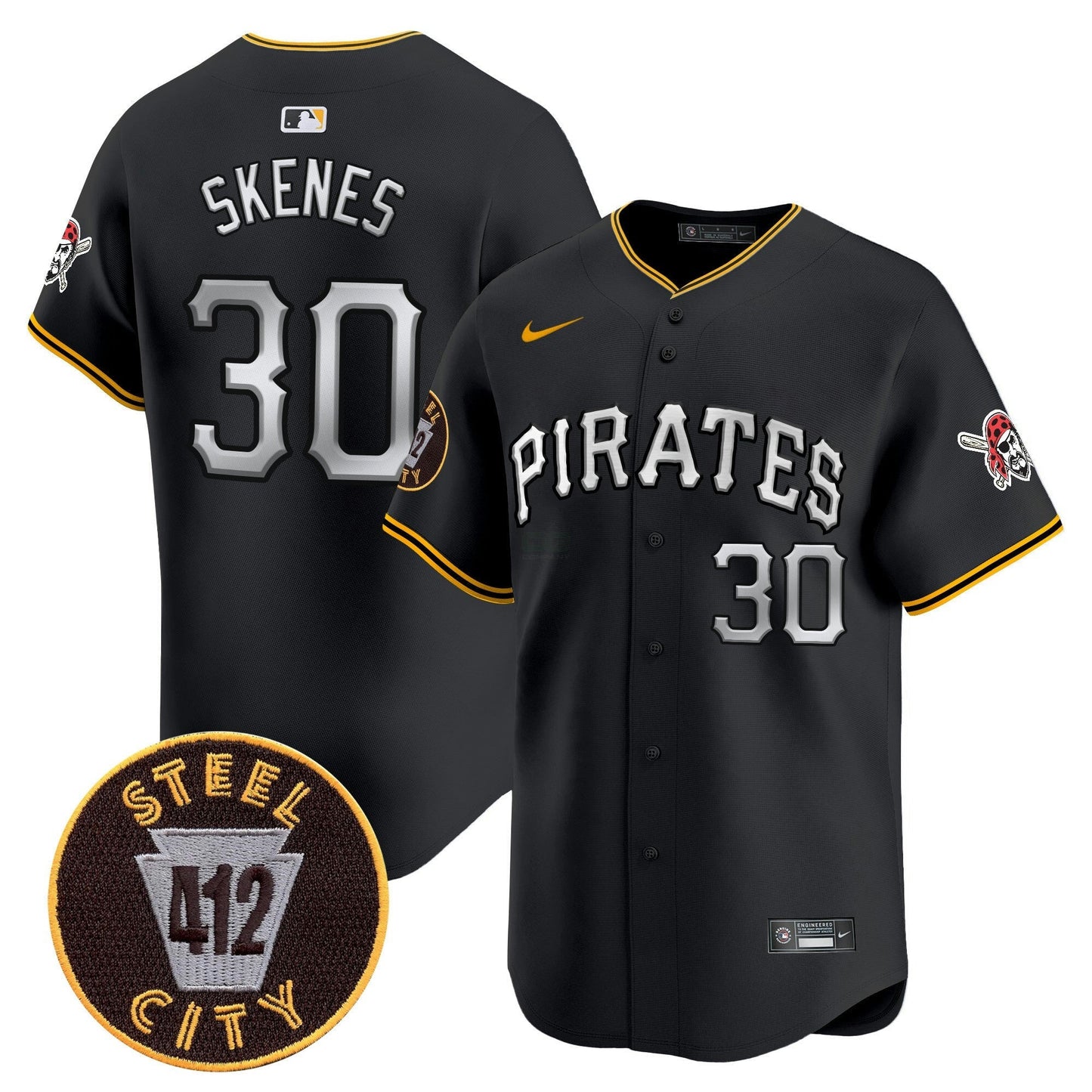 Camisa MLB Men’s Pittsburgh 412 Patch Vapor Premier Limited Jersey V6