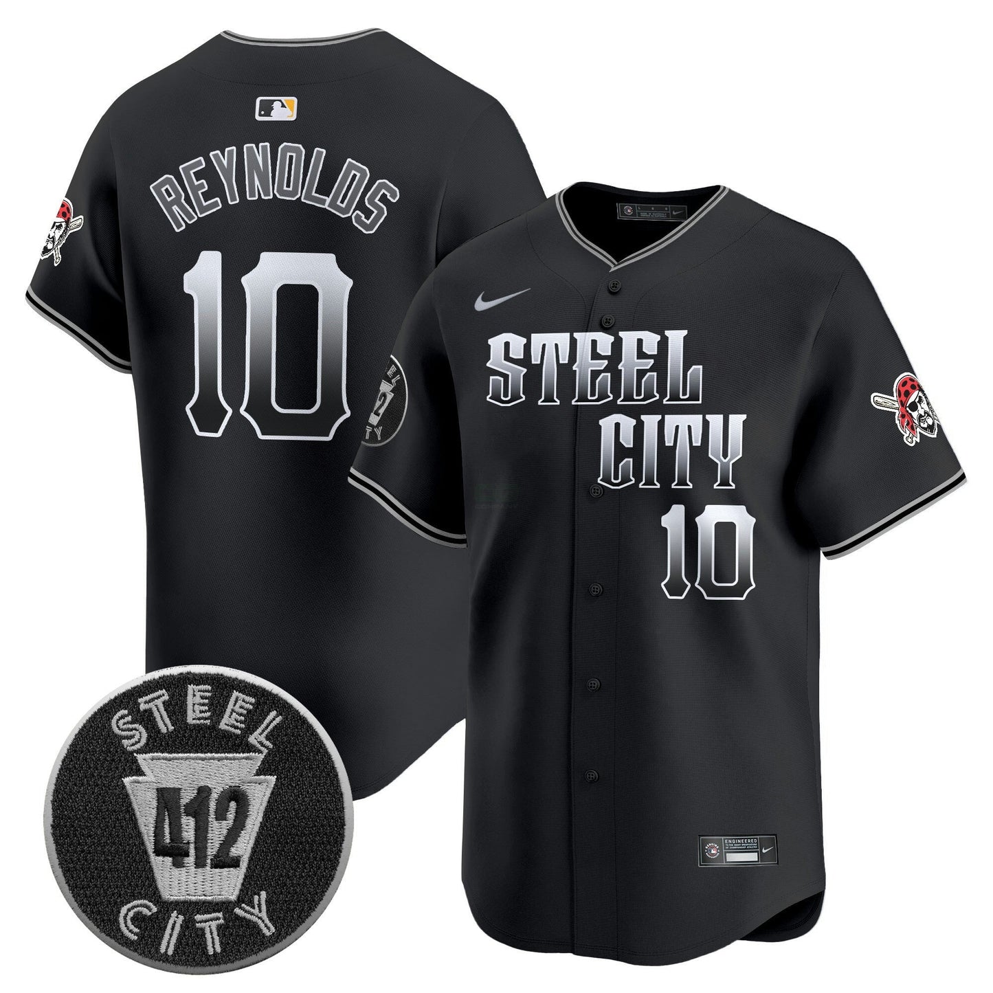 Camisa MLB Men’s Pittsburgh 412 Patch Vapor Premier Limited Jersey V8