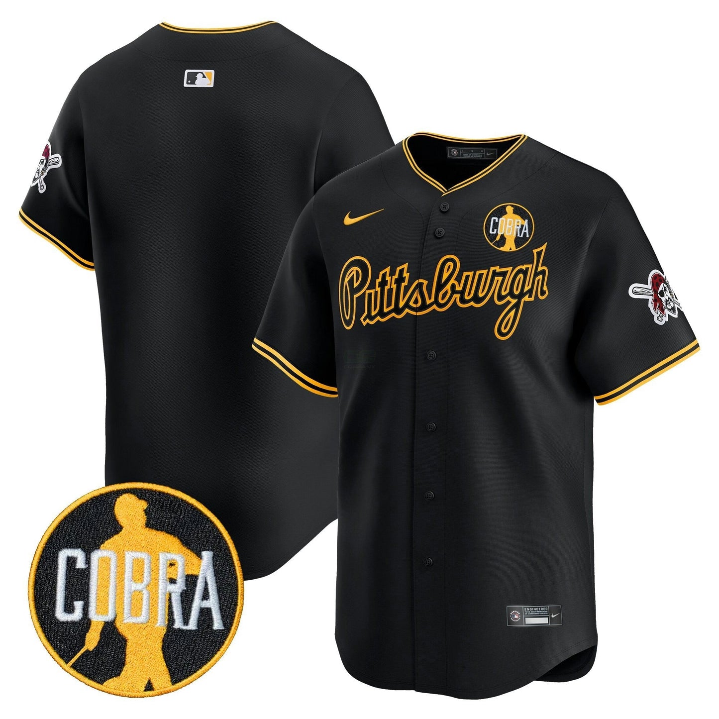 Camisa MLB Men’s Pittsburgh ‘Dave Parker Cobra Patch’ Vapor Premier Limited Jersey