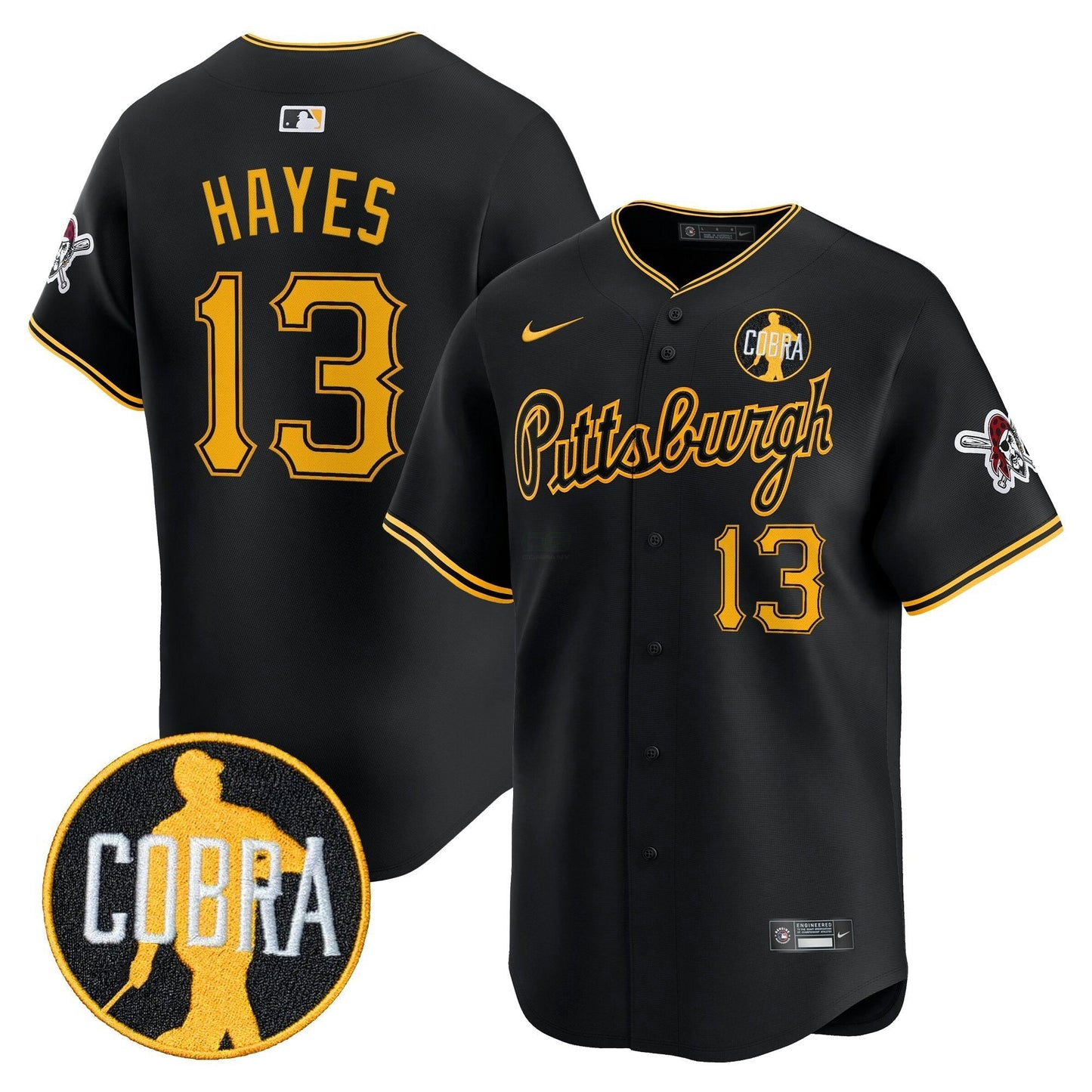 Camisa MLB Men’s Pittsburgh ‘Dave Parker Cobra Patch’ Vapor Premier Limited Jersey