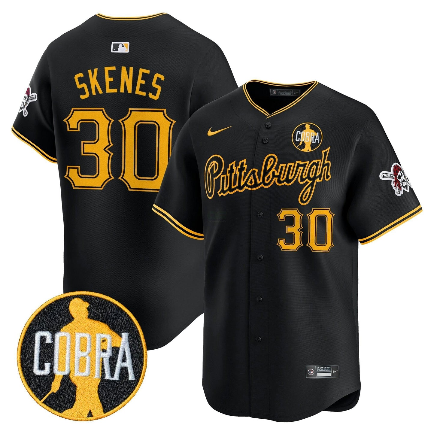 Camisa MLB Men’s Pittsburgh ‘Dave Parker Cobra Patch’ Vapor Premier Limited Jersey