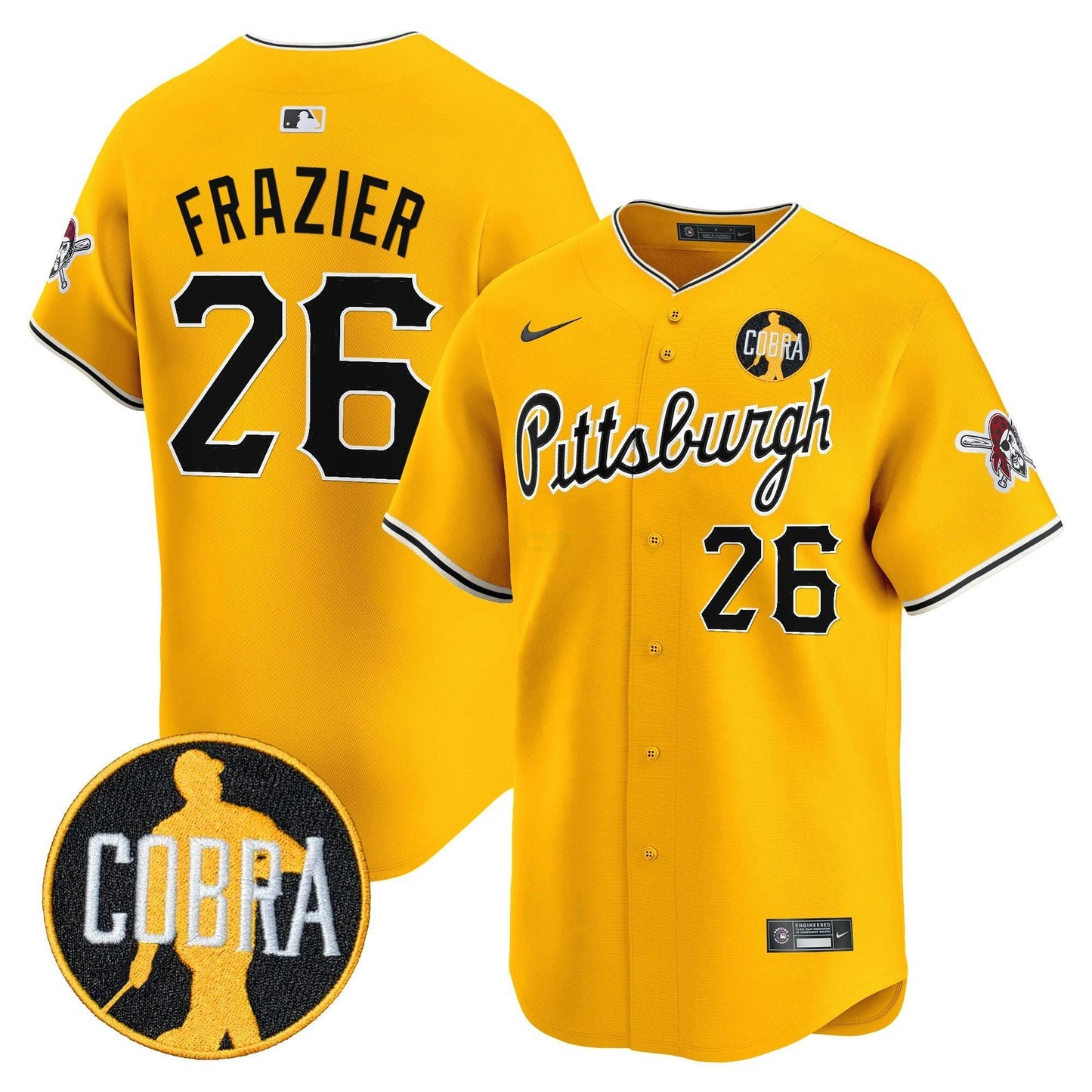 Camisa MLB Men’s Pittsburgh ‘Dave Parker Cobra Patch’ Vapor Premier Limited Jersey
