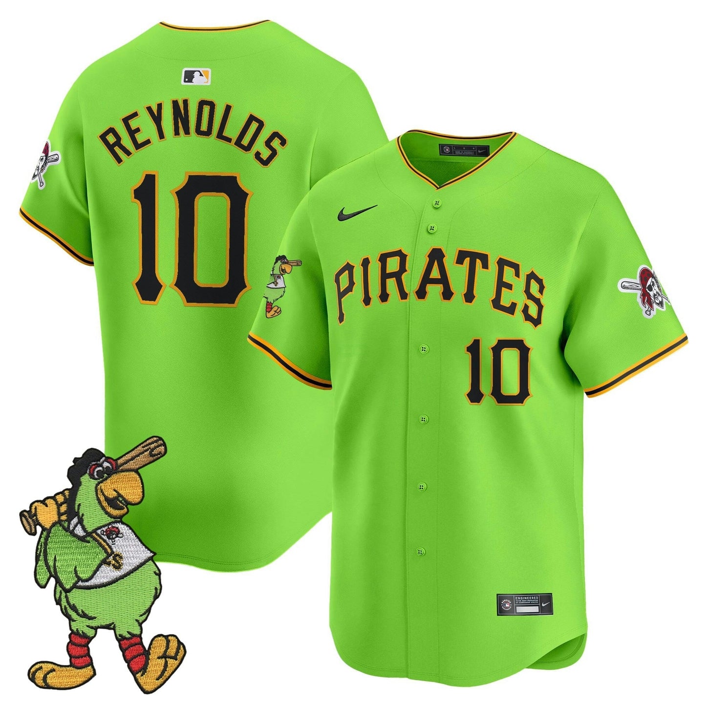 Camisa MLB Men’s Pittsburgh Pirate Parrot Patch Vapor Premier Limited Jersey