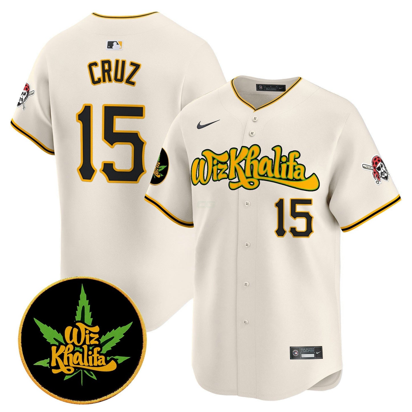 Camisa MLB Men’s Pittsburgh Wiz Khalifa Vapor Premier Limited Jersey
