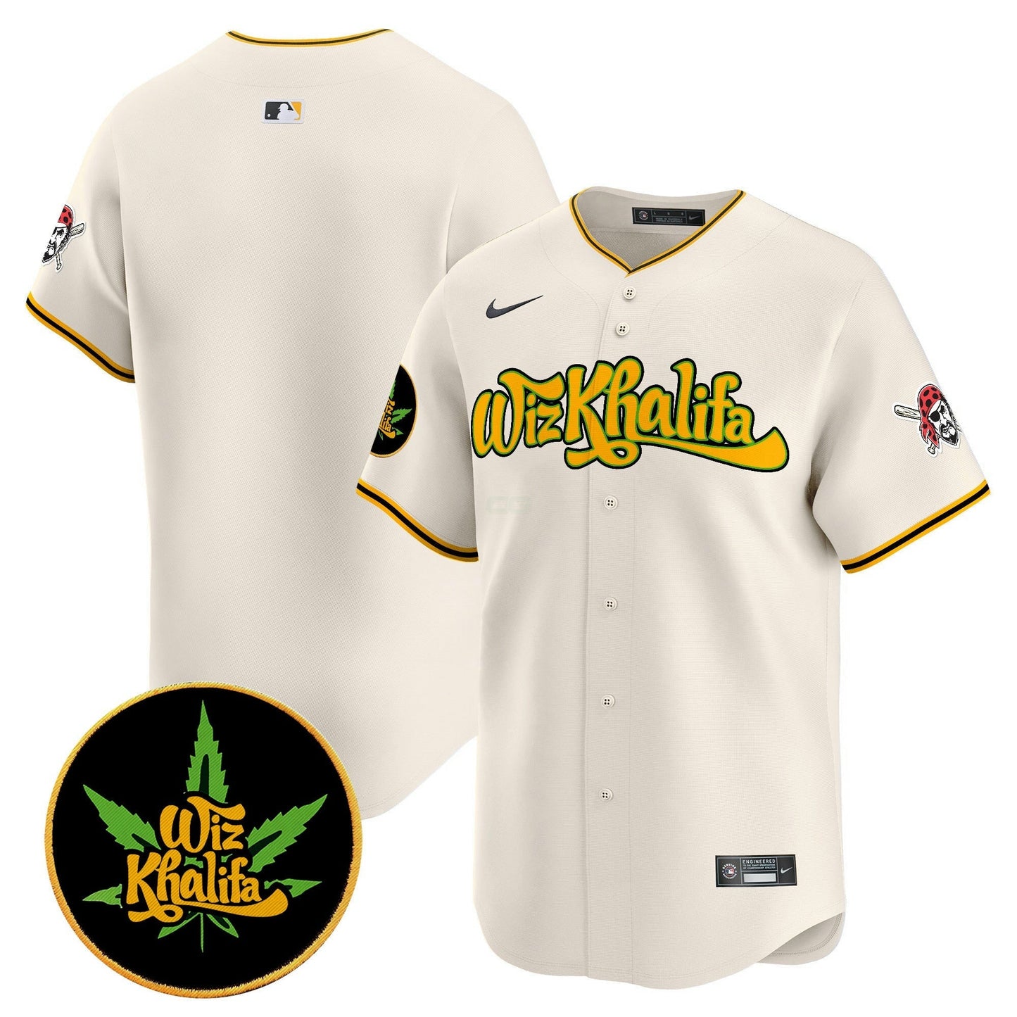 Camisa MLB Men’s Pittsburgh Wiz Khalifa Vapor Premier Limited Jersey