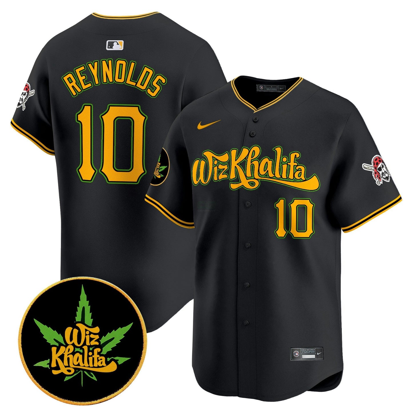 Camisa MLB Men’s Pittsburgh Wiz Khalifa Vapor Premier Limited Jersey