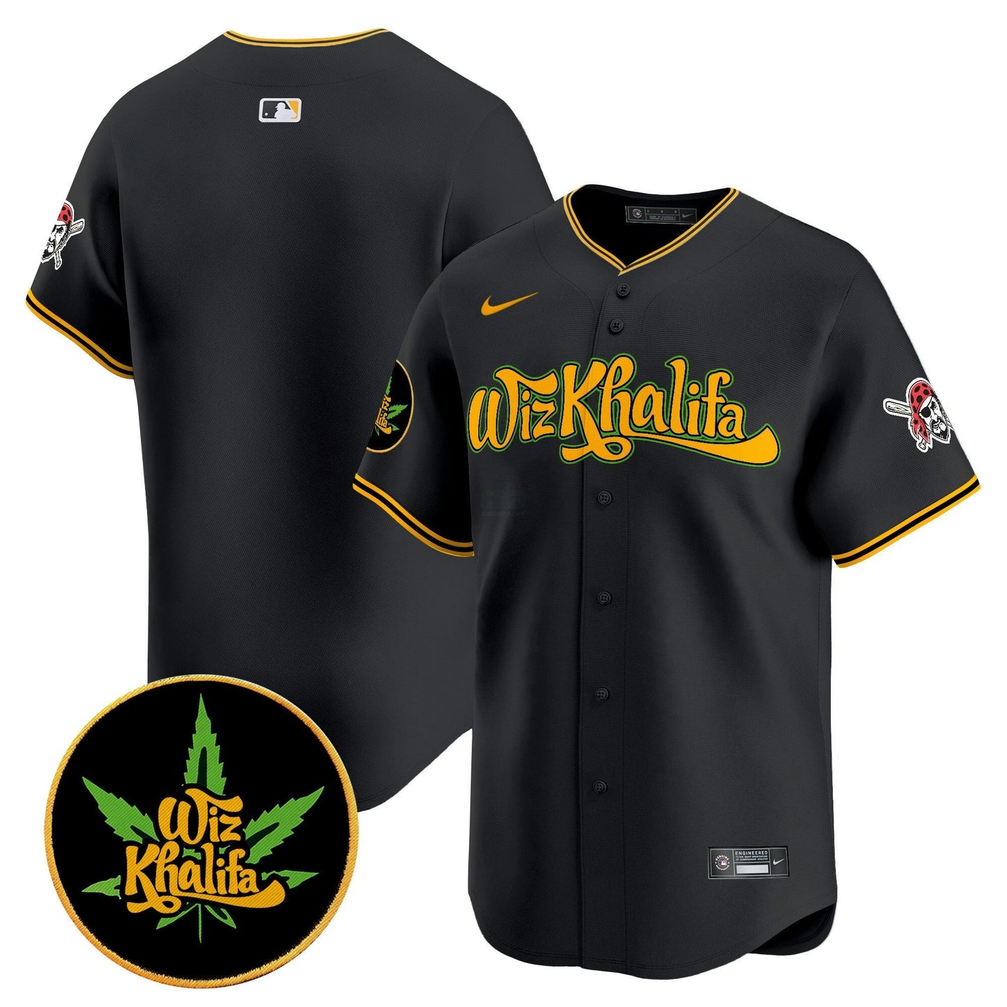 Camisa MLB Men’s Pittsburgh Wiz Khalifa Vapor Premier Limited Jersey