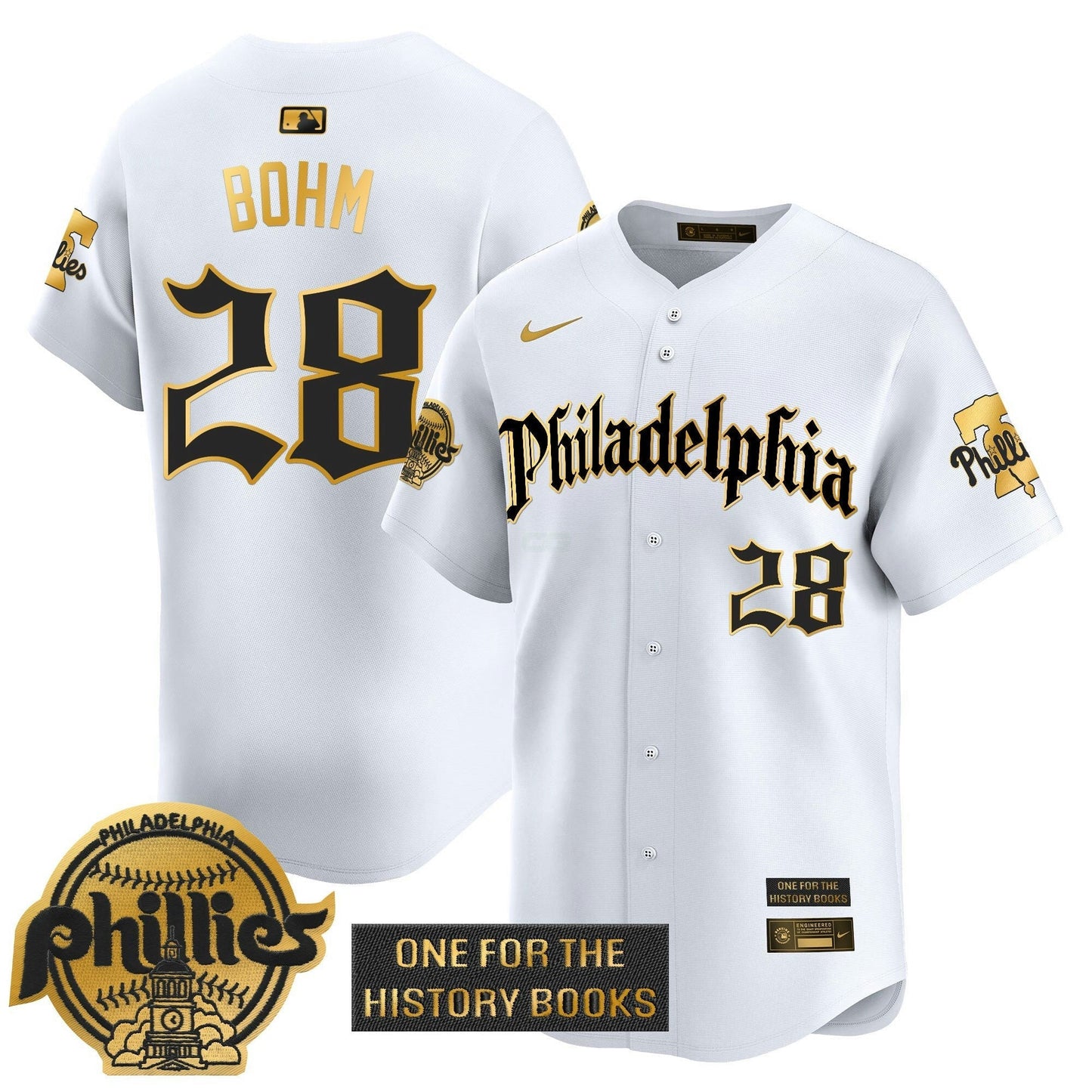 Camisa MLB Men’s ‘Retro Newspaper Edition’ Dourada Vapor Premier Limited Jersey