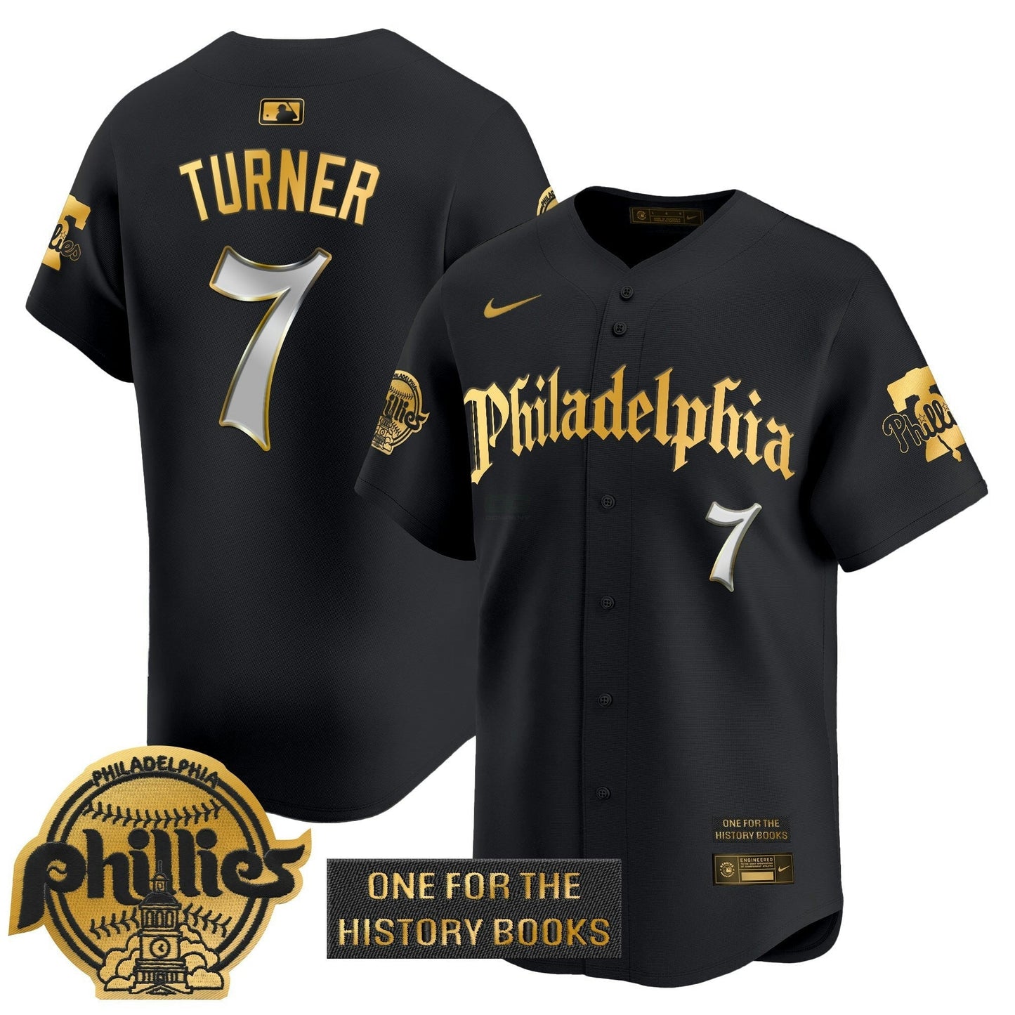 Camisa MLB Men’s ‘Retro Newspaper Edition’ Dourada Vapor Premier Limited Jersey