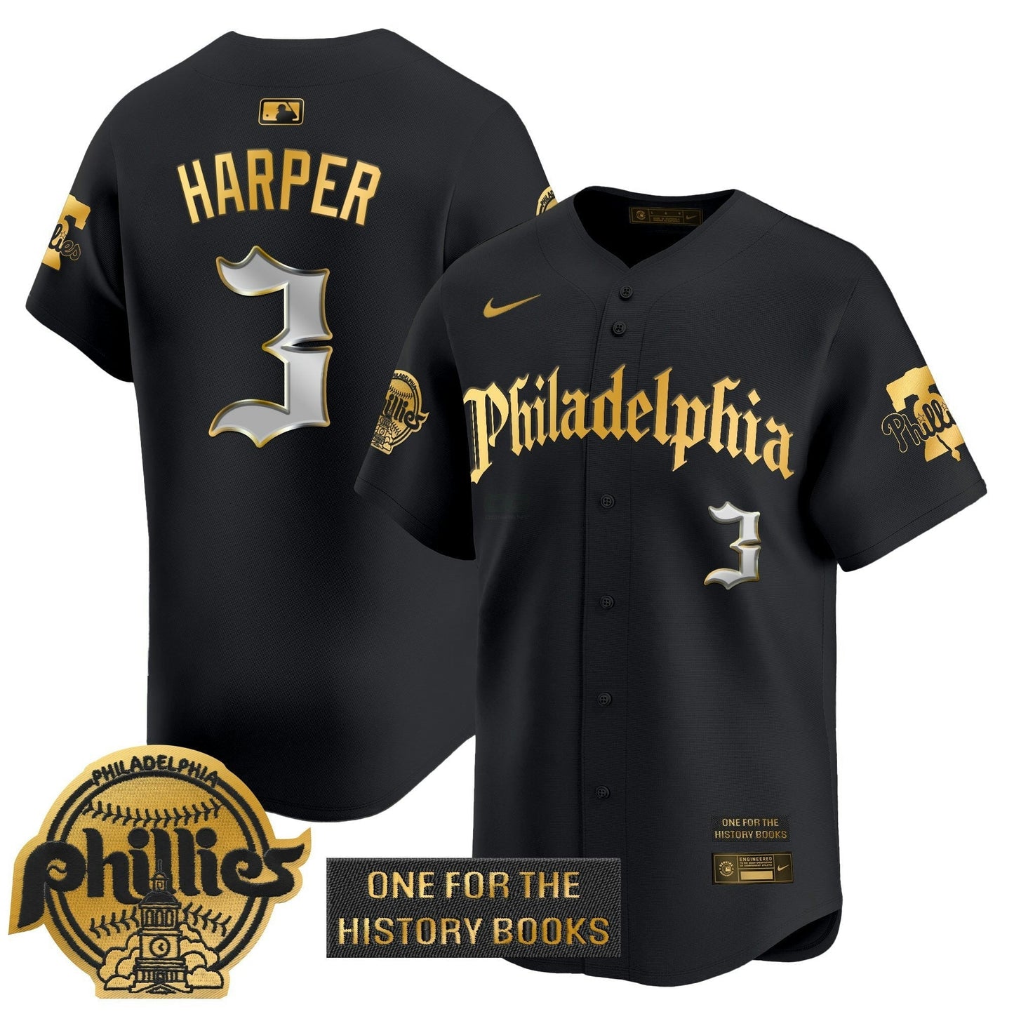 Camisa MLB Men’s ‘Retro Newspaper Edition’ Dourada Vapor Premier Limited Jersey
