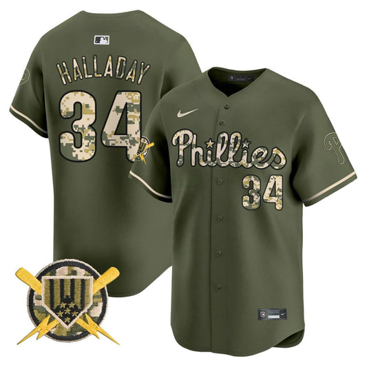 Camisa MLB Men’s Roy Halladay Armed Forces Day Vapor Premier Limited Jersey - Verde