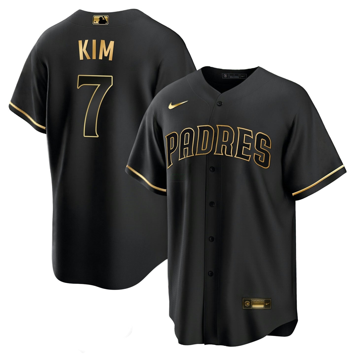 Camisa MLB Men’s San Diego Black Limited & Dourada Jersey