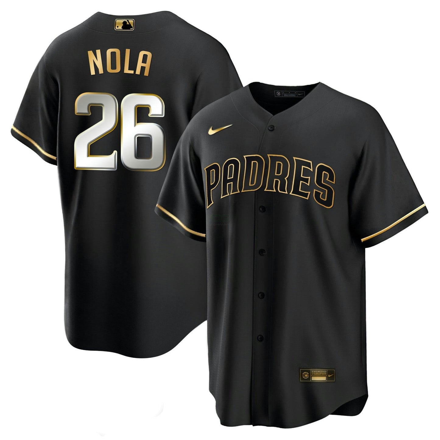Camisa MLB Men’s San Diego Black Limited & Dourada Jersey
