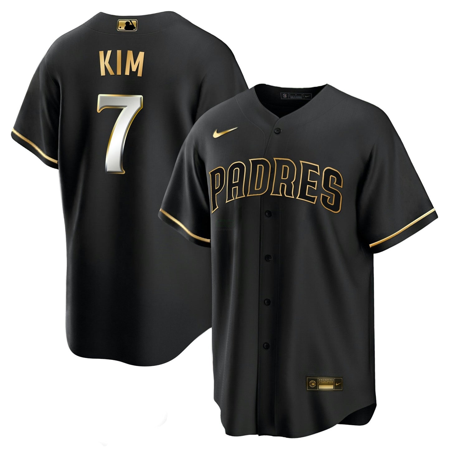 Camisa MLB Men’s San Diego Black Limited & Dourada Jersey