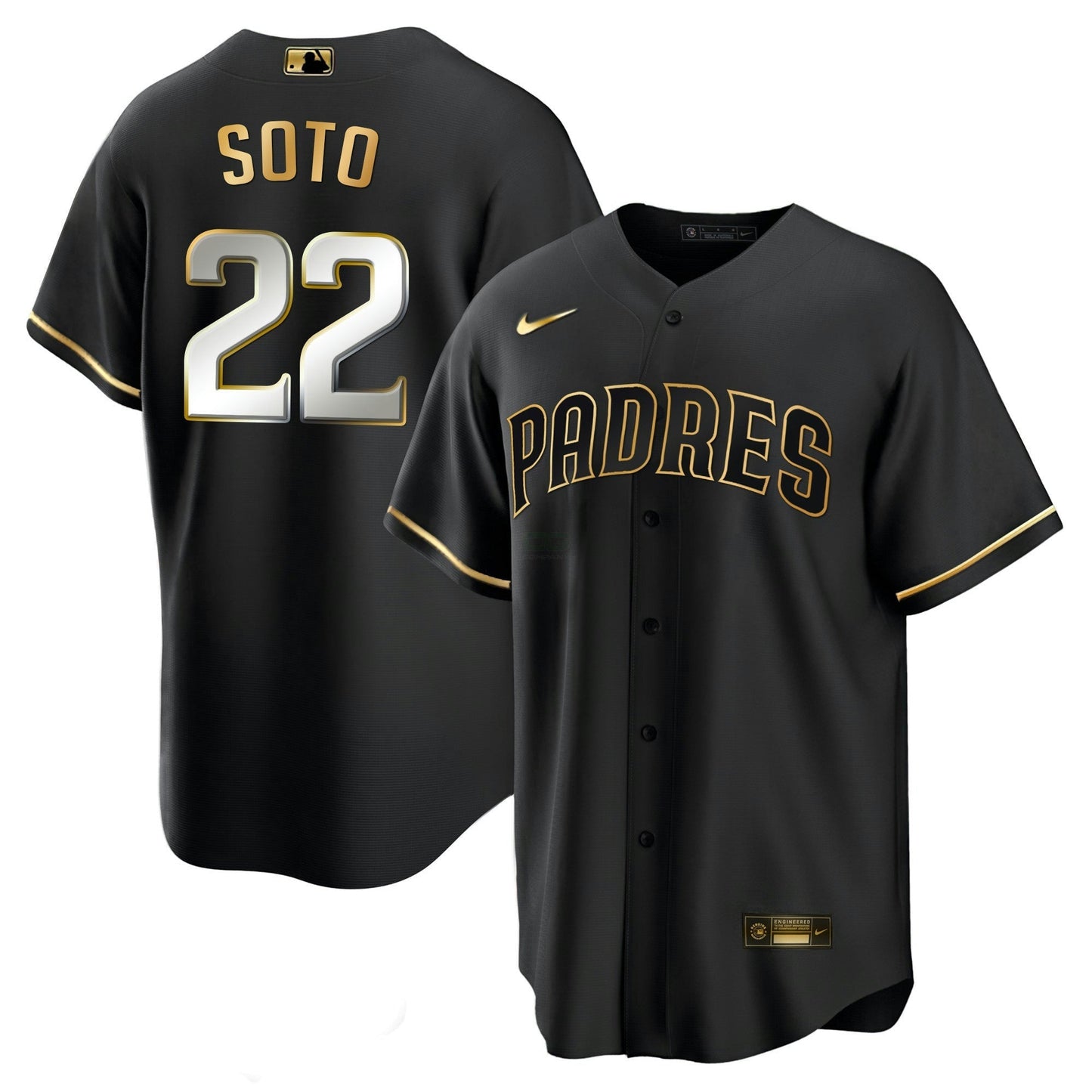 Camisa MLB Men’s San Diego Black Limited & Dourada Jersey