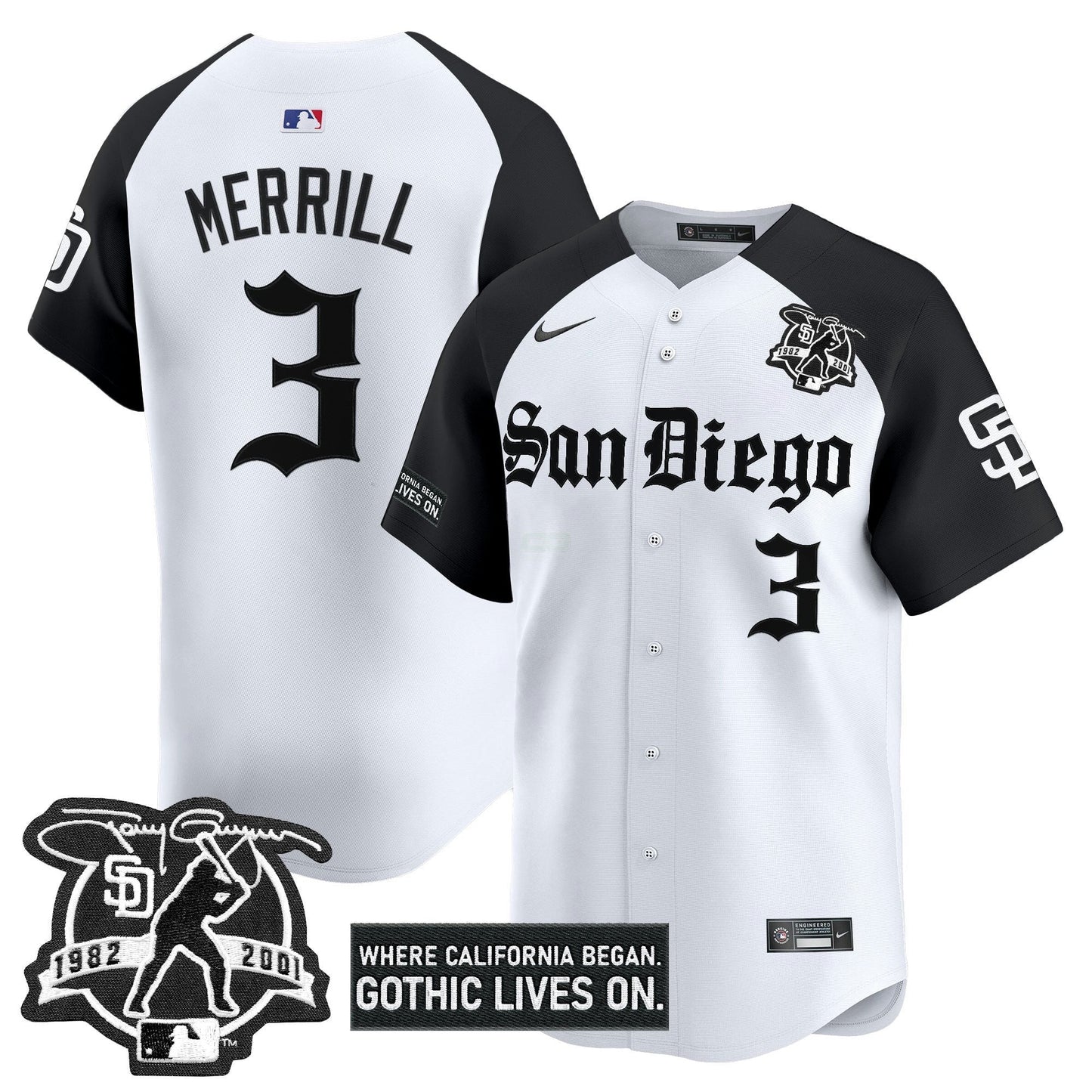 Camisa MLB Men’s San Diego ‘Gothic Edition’ Vapor Premier Limited Jersey