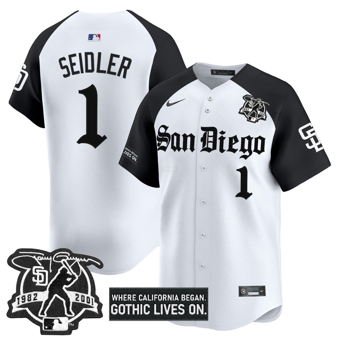 Camisa MLB Men’s San Diego ‘Gothic Edition’ Vapor Premier Limited Jersey