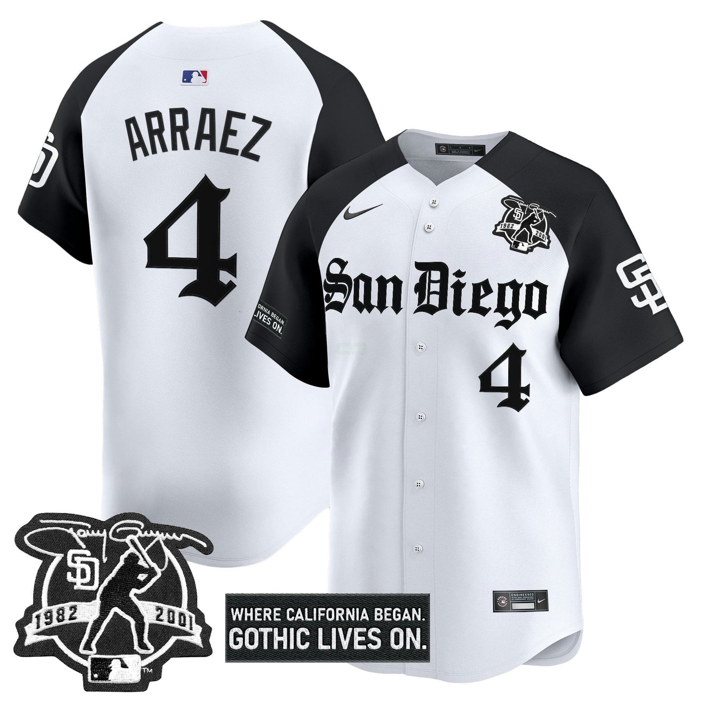Camisa MLB Men’s San Diego ‘Gothic Edition’ Vapor Premier Limited Jersey