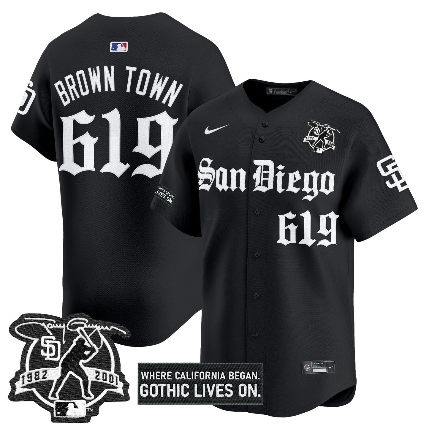Camisa MLB Men’s San Diego ‘Gothic Edition’ Vapor Premier Limited Jersey