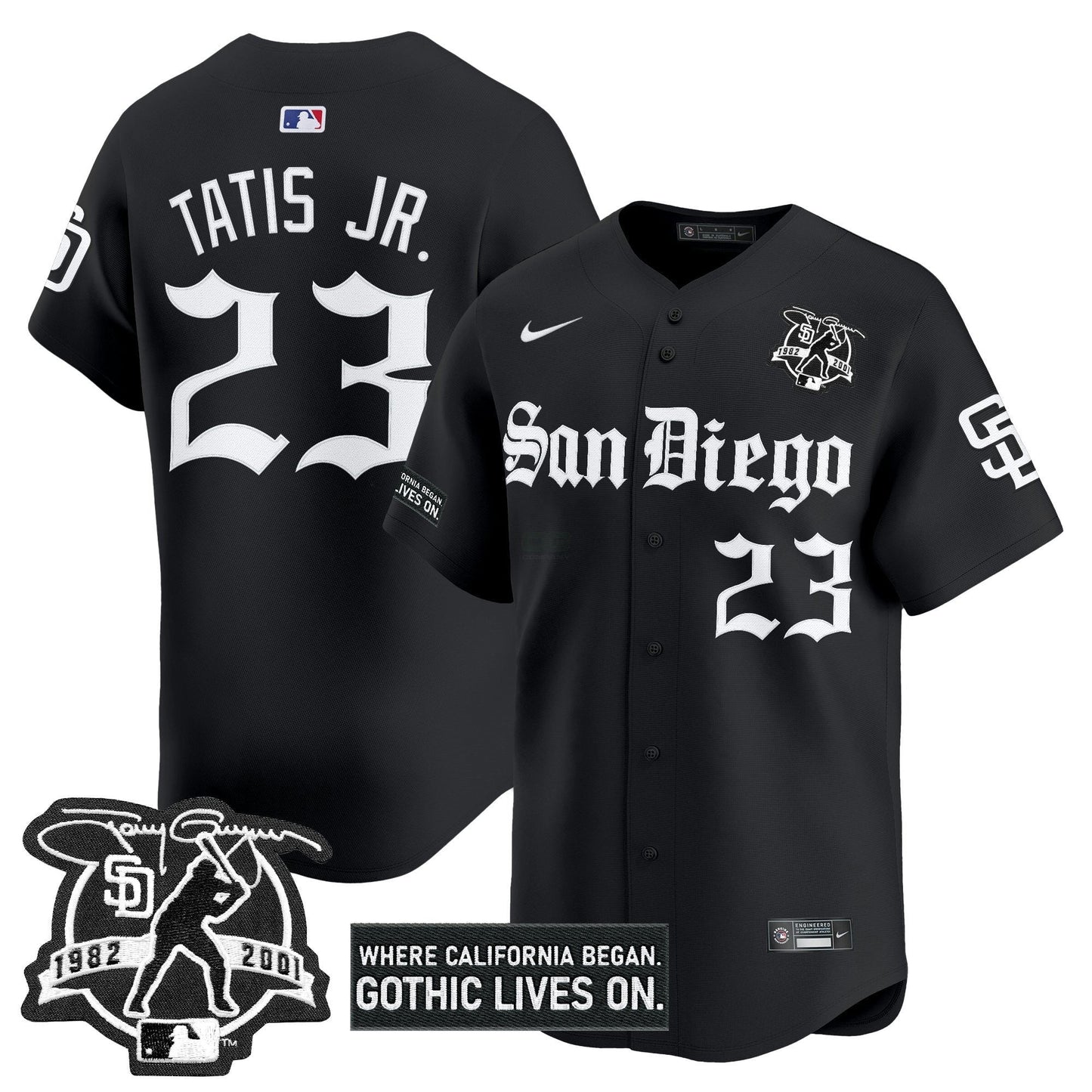 Camisa MLB Men’s San Diego ‘Gothic Edition’ Vapor Premier Limited Jersey