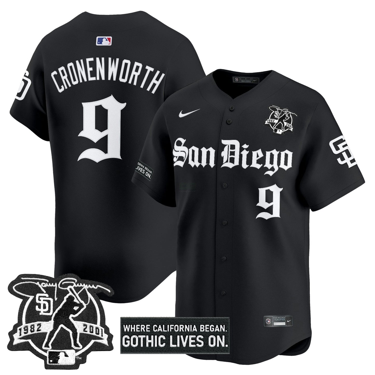 Camisa MLB Men’s San Diego ‘Gothic Edition’ Vapor Premier Limited Jersey