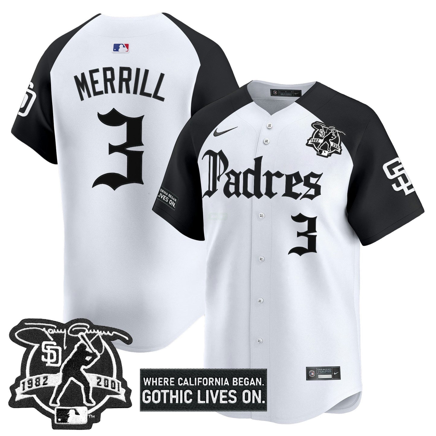 Camisa MLB Men’s San Diego ‘Gothic Edition’ Vapor Premier Limited Jersey V2