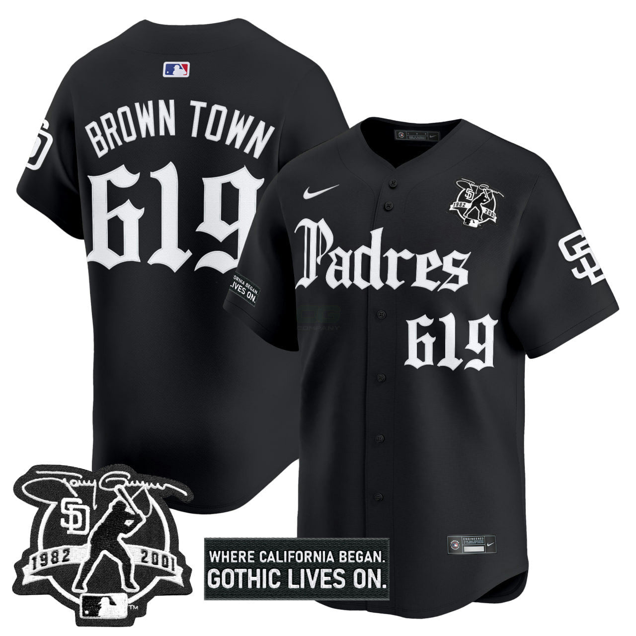 Camisa MLB Men’s San Diego ‘Gothic Edition’ Vapor Premier Limited Jersey V2